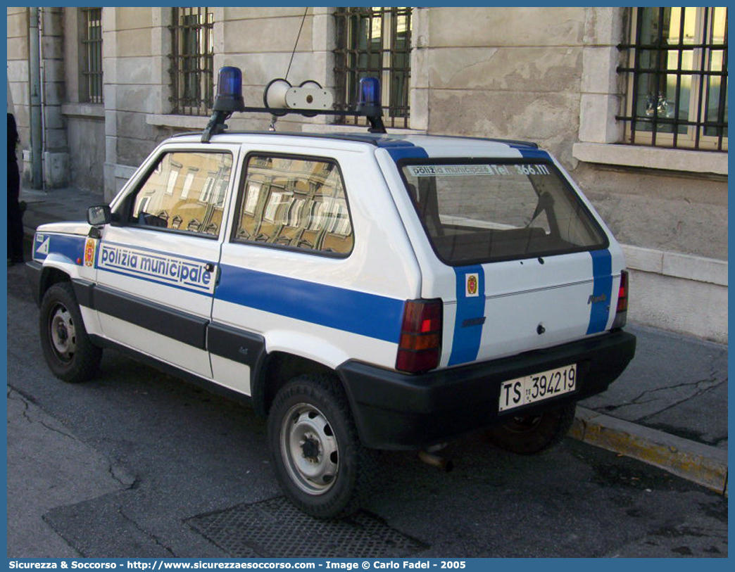 -
Polizia Municipale
Comune di Trieste
Fiat Panda 4x4 II serie
Parole chiave: Polizia;Municipale;Locale;Trieste;Fiat;Panda 4x4 II serie