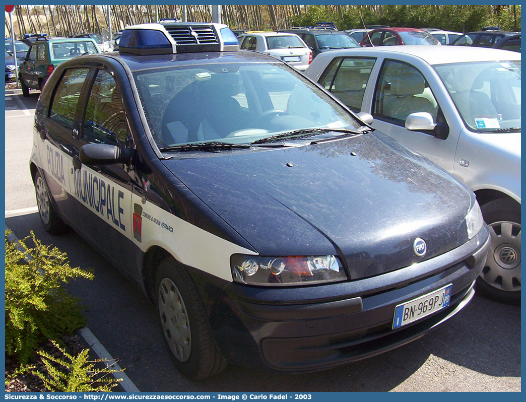 -
Polizia Municipale
Comune di Arquà Petrarca
Fiat Punto II serie
Parole chiave: Polizia;Locale;Municipale;Arquà Petrarca;Arqua Petrarca;Fiat;Punto