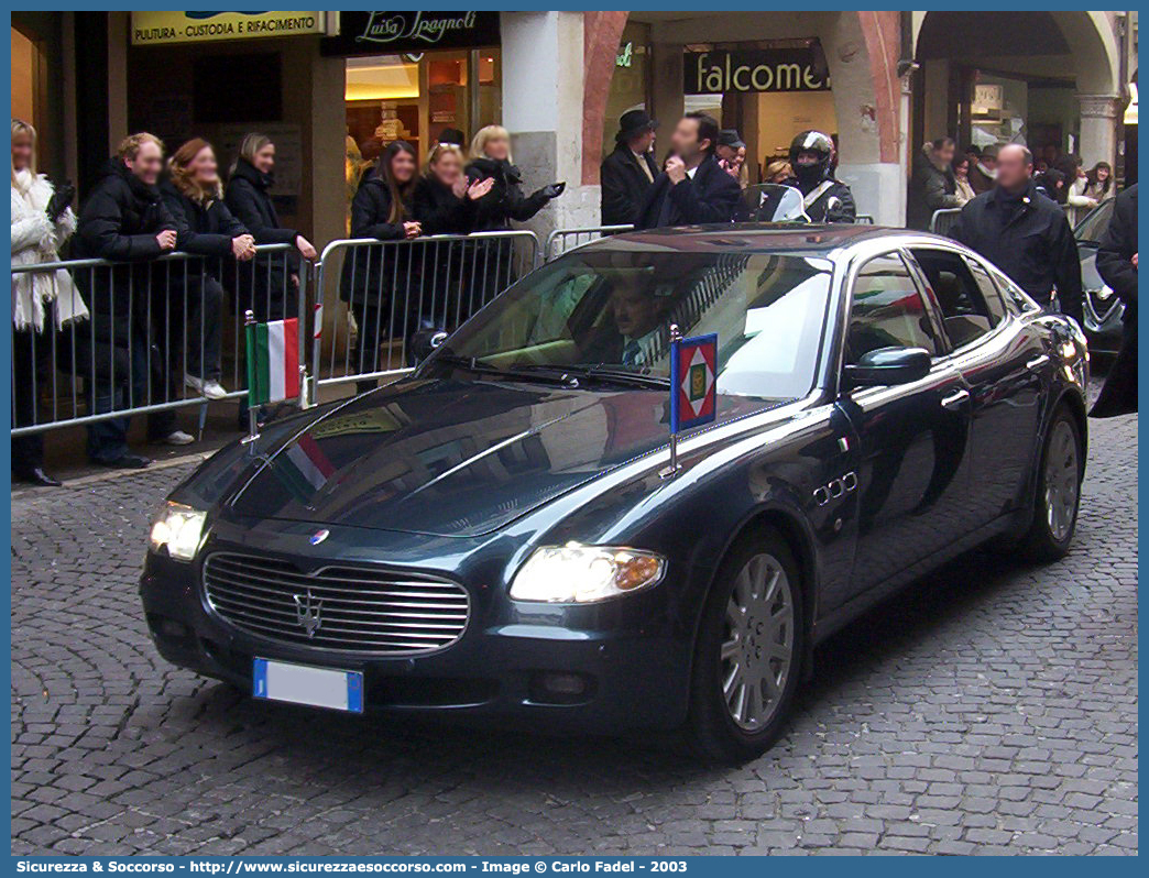 -
Presidenza della Repubblica
Maserati Quattroporte
Parole chiave: Presidenza;Repubblica;Maserati;Quattroporte