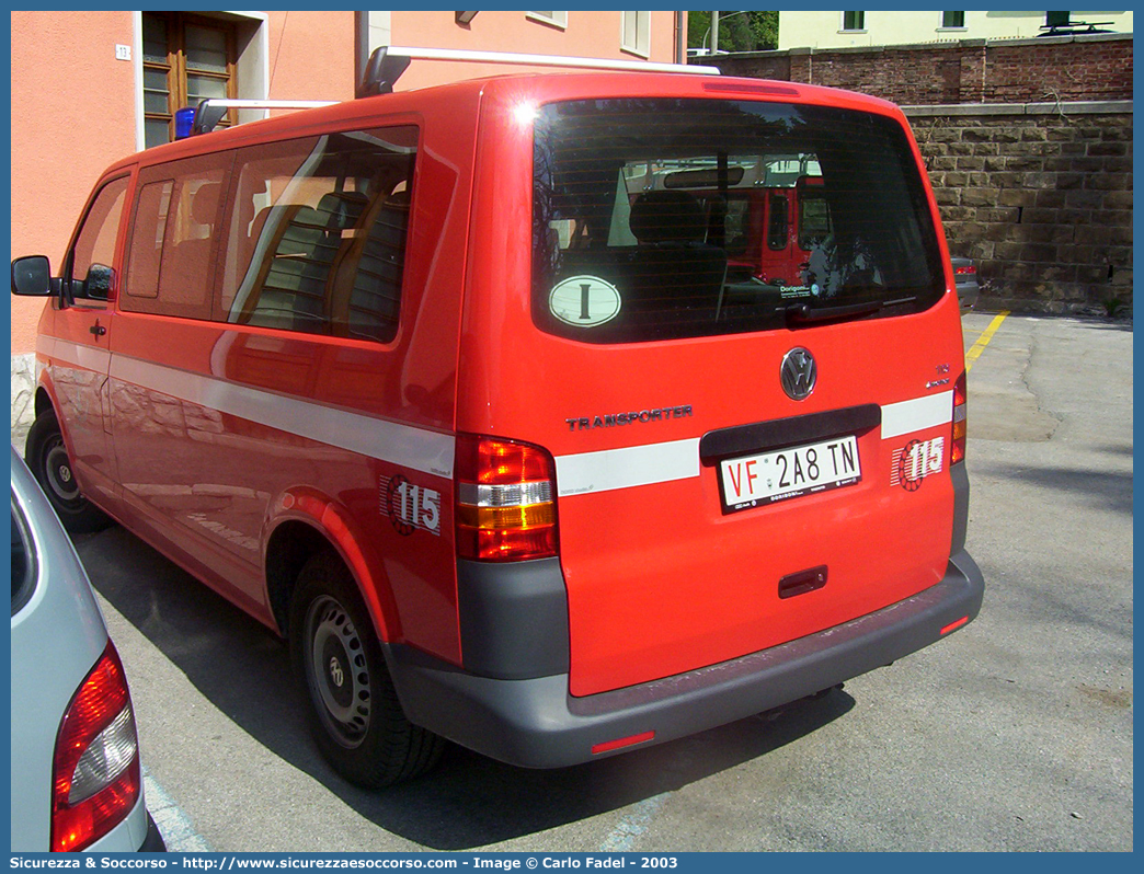 VF 2A8 TN
Unione Distrettuale di Borgo Valsugana
Volkswagen Transporter T5
Parole chiave: VF;V.F.;Vigili del Fuoco;Vigili;Fuoco;Unione Distrettuale;Borgo Valsugana;Volkswagen;Transporter T5;2A8TN