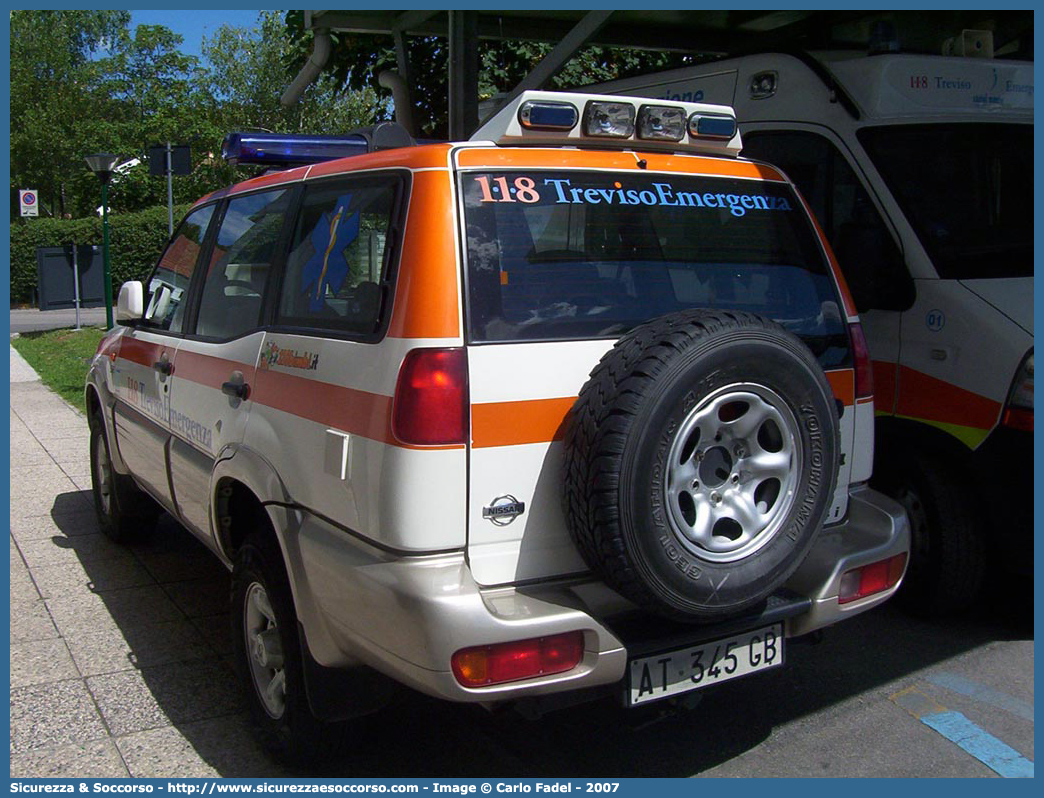 022
SUEM 118 Treviso Emergenza
Azienda ULSS 2 - Marca Trevigiana
Nissan Terrano II serie
Allestitore MAF S.n.c.
Parole chiave: 118;SUEM;S.U.E.M.;Treviso;Emergenza;Automedica;Nissan;Terrano;MAF