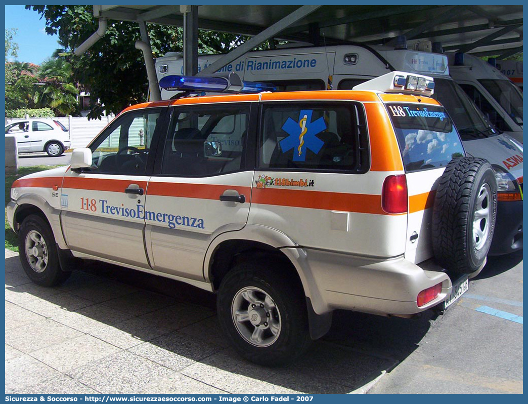 022
SUEM 118 Treviso Emergenza
Azienda ULSS 2 - Marca Trevigiana
Nissan Terrano II serie
Allestitore MAF S.n.c.
Parole chiave: 118;SUEM;S.U.E.M.;Treviso;Emergenza;Automedica;Nissan;Terrano;MAF