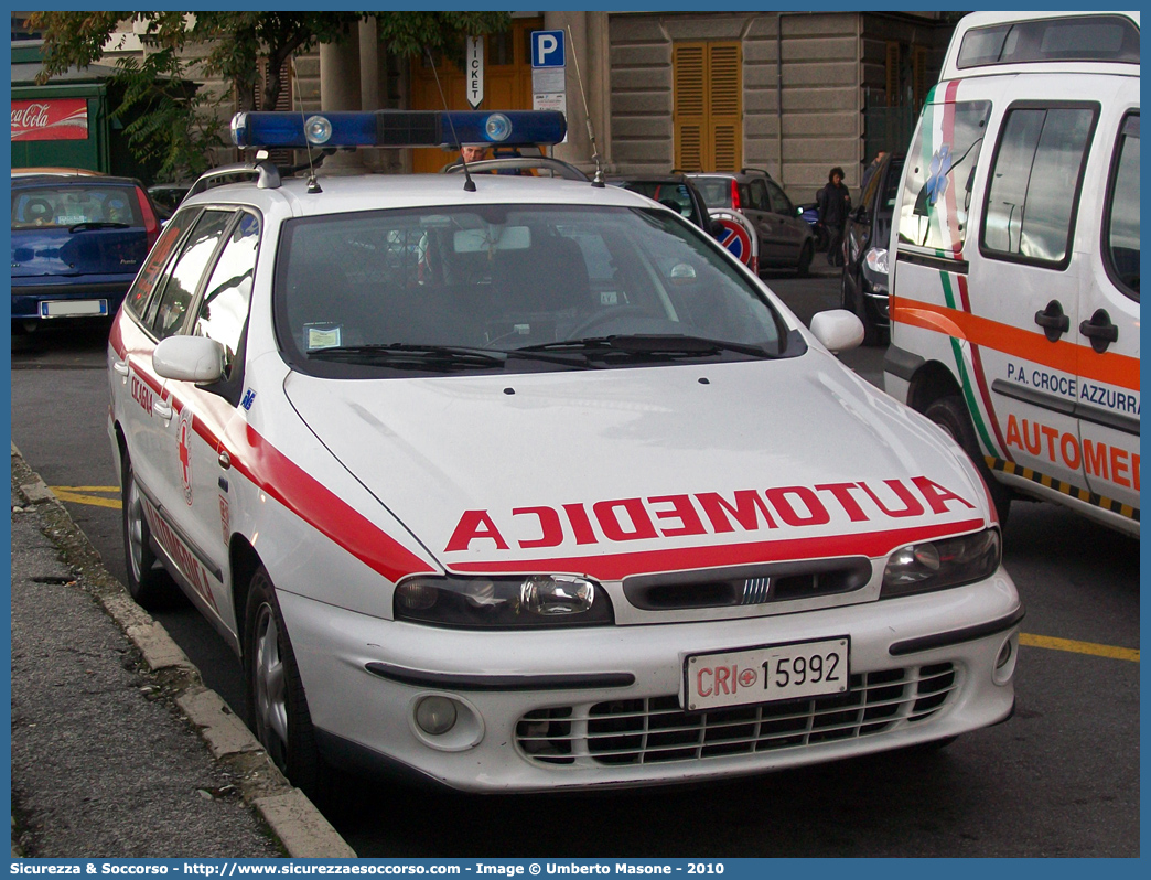 CRI 15992
Croce Rossa Italiana
Cicagna
Fiat Marea Weekend
Allestitore AVS S.a.s.
Parole chiave: CRI;C.R.I.;Croce Rossa Italiana;Automedica;Auto medica;Automedicalizzata;Auto medicalizzata;Fiat;Marea;Weekend;Cicagna;15992;AVS