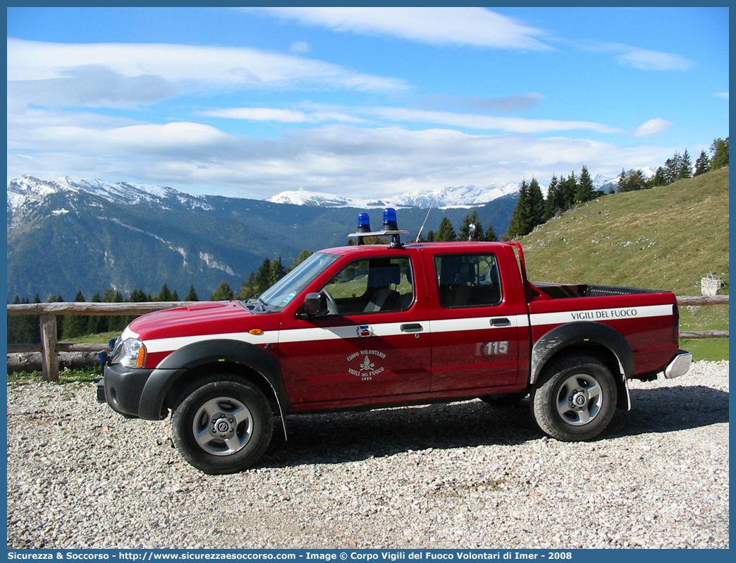 VF 1A3TN
Corpo Volontario Vigili del Fuoco Imer
Nissan Navara I serie restyling
Parole chiave: VF;V.F.;Vigili del Fuoco;Vigili;Fuoco;Volontari;Imer;Nissan;Navara II serie;1A3TN