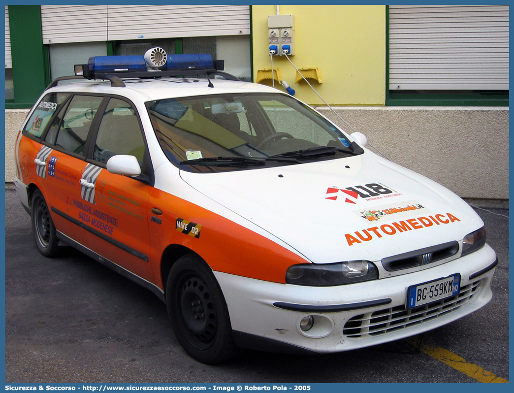 MO 1560
118 Modena Soccorso
Fiat Marea Weekend
Allestitore Aricar S.p.A.
Parole chiave: 118;Modena;Soccorso;Automedica;Automedicalizzata;Auto Medica;Auto Medicalizzata;Fiat;Marea;Weekend;Aricar