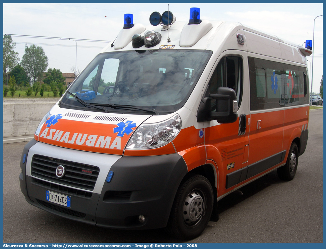 MO 1602
118 Modena Soccorso
Fiat Ducato III serie
Allestitore Orion S.r.l.
Parole chiave: 118;Modena;Soccorso;Ambulanza;Fiat;Ducato;X250;X 250;Orion