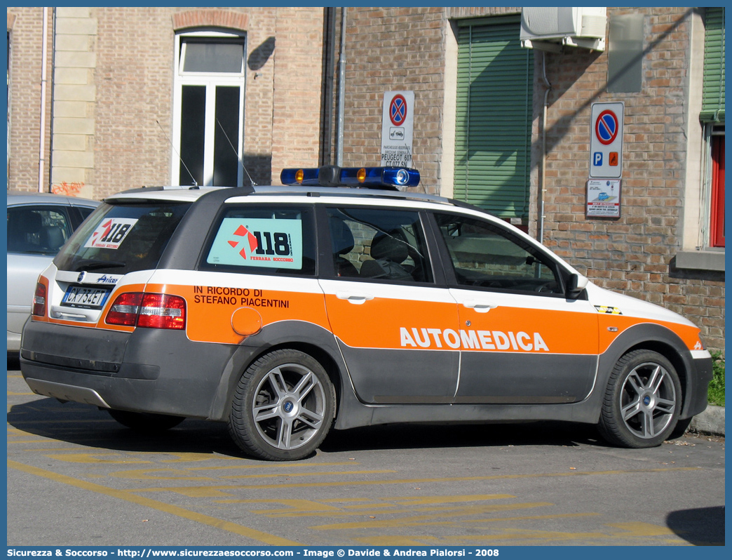 FE 3166
118 Ferrara Soccorso
Fiat Stilo Multiwagon Uproad
Allestitore Aricar S.p.A.
Parole chiave: 118;Ferrara;Soccorso;Automedica;Automedicalizzata;Auto Medica;Auto Medicalizzata;Fiat;Stilo;Multiwagon;Uproad;Aricar