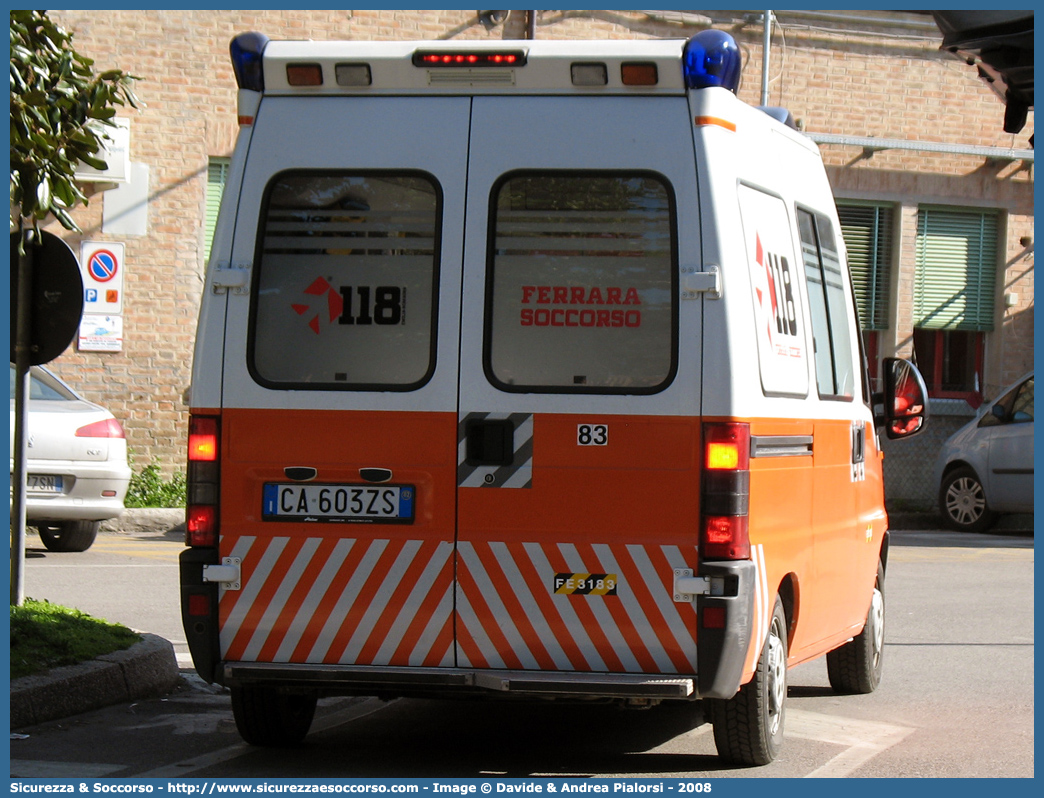 FE 3183
118 Ferrara Soccorso
Fiat Ducato II serie
Allestitore Aricar S.p.A.
Parole chiave: 118;Ferrara;Soccorso;Ambulanza;Autoambulanza;Fiat;Ducato;Aricar