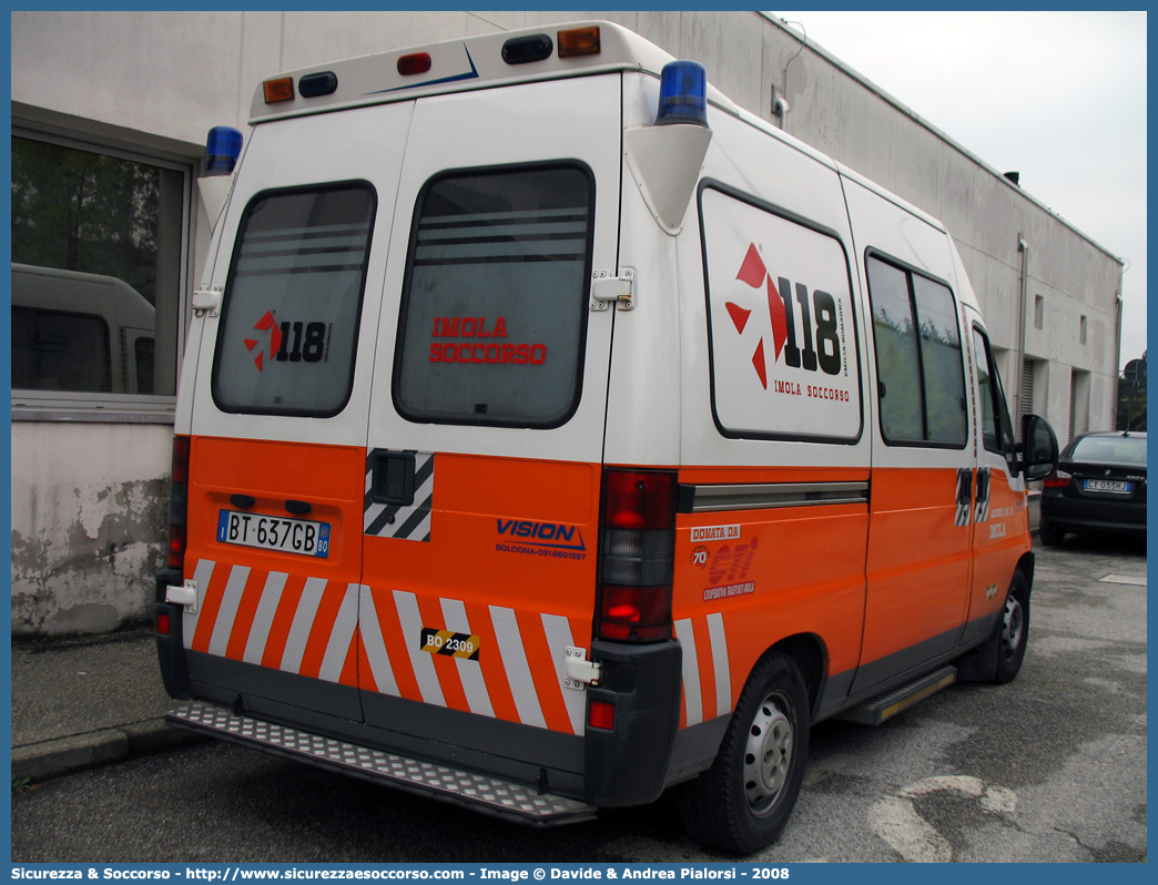 BO 2309
118 Imola Soccorso
Fiat Ducato II serie
Allestitore Vision S.r.l.
Parole chiave: 118;Imola;Soccorso;Ambulanza;Fiat;Ducato;Vision