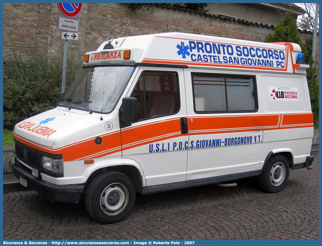 -
118 Piacenza Soccorso
Fiat Ducato I serie restyling
Allestitore Grazia
Parole chiave: 118;Piacenza;Soccorso;Ambulanza;Fiat;Ducato;Grazia