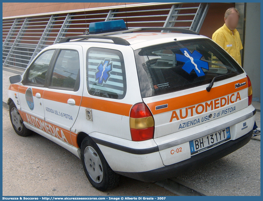 CHARLIE 02
118 Pistoia Emergenza
Fiat Palio Weekend I serie
Allestitore MAF S.n.c.
Parole chiave: 118;Pistoia;Emergenza;Automedica;Automedicalizzata;Auto Medica;Auto Medicalizzata;Fiat;Palio;Weekend;Week;End;WE;W.E.;SW;S.W.;MAF;M.A.F.