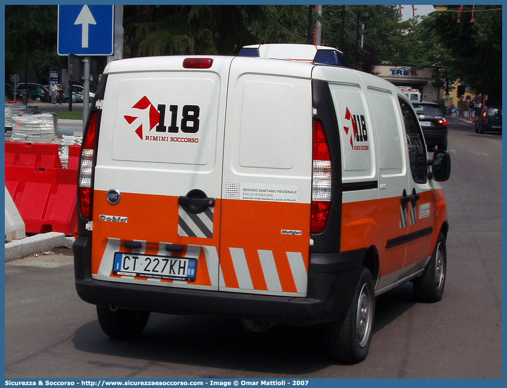 -
118 Romagna Soccorso
Ambito Territoriale di Rimini
Fiat Doblò I serie
Parole chiave: 118;Romagna;Soccorso;Rimini;Automedica;Fiat;Doblò