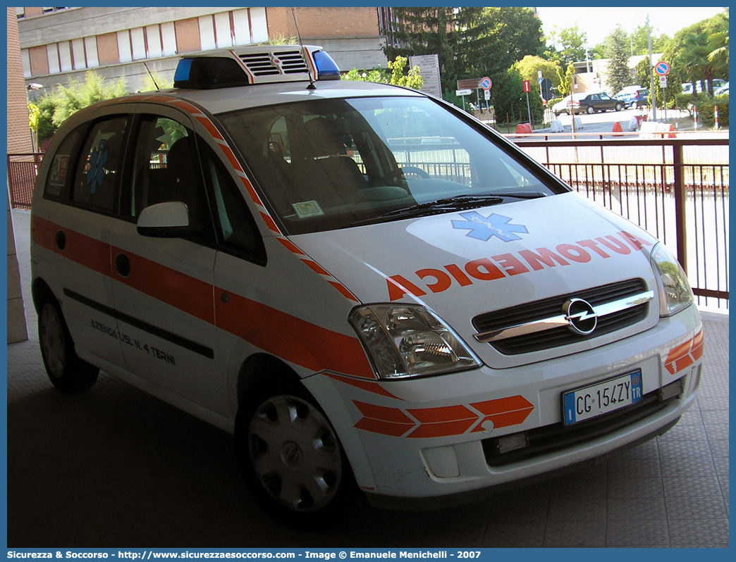 -
118 Umbria Soccorso
Azienda USL Umbria 2
Opel Meriva I serie
Allestitore Bollanti S.r.l.
(variante)
Parole chiave: 118;Umbria;Soccorso;Terni;Automedica;Opel;Meriva