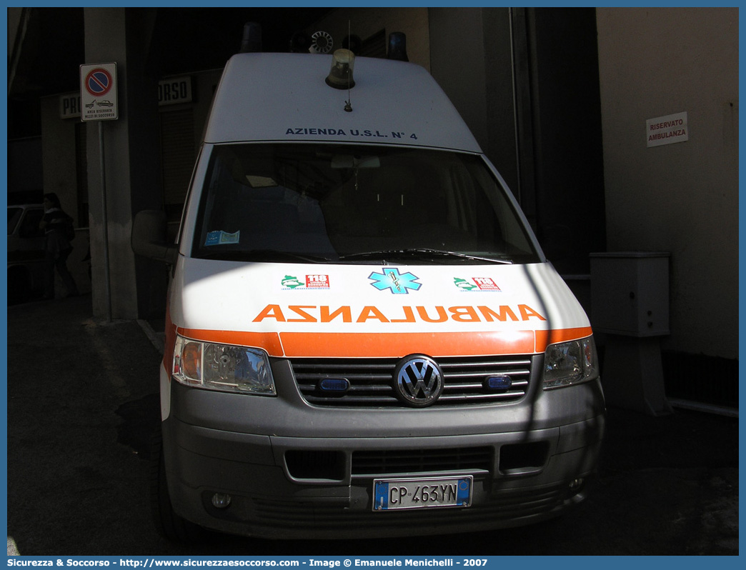 -
118 Umbria Soccorso
Azienda USL Umbria 2
Volkswagen Transporter T5
Allestitore MAF S.n.c.
Parole chiave: 118;Umbria;Soccorso;Terni;Ambulanza;Volkswagen;Transporter;T5;MAF