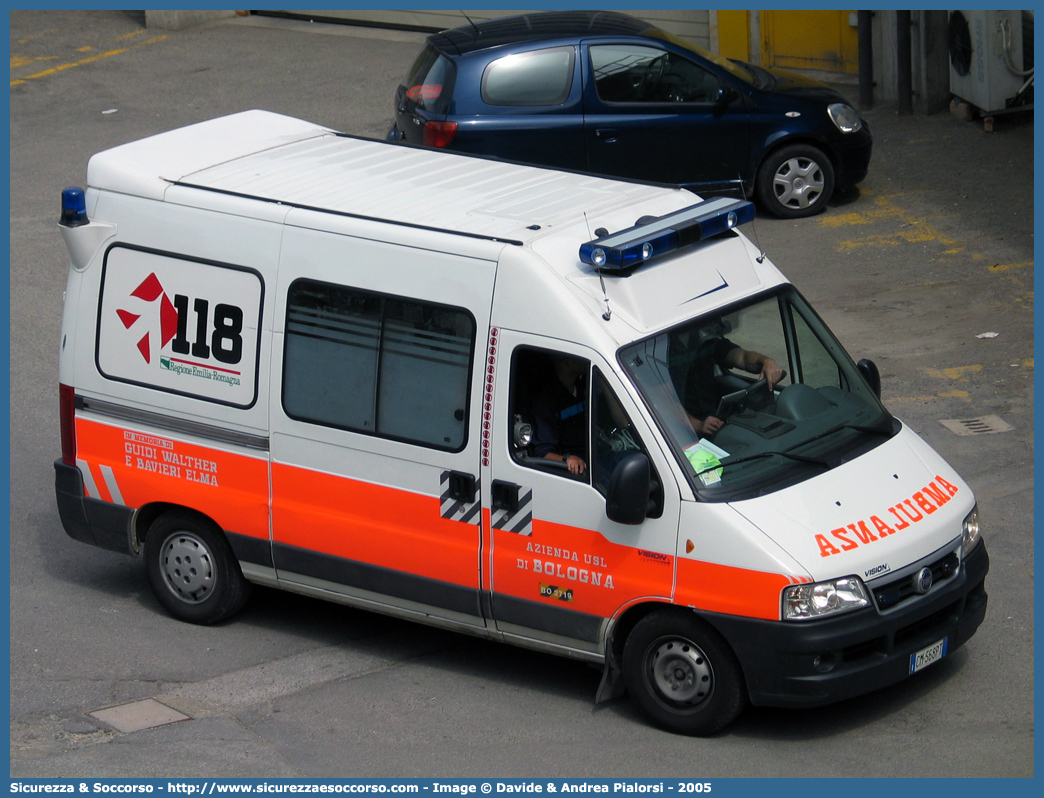 BO 0019
118 Bologna Soccorso
Fiat Ducato II serie restyling
Allestitore Vision S.r.l.
Parole chiave: 118;Bologna;Soccorso;Ambulanza;Fiat;Ducato;Vision