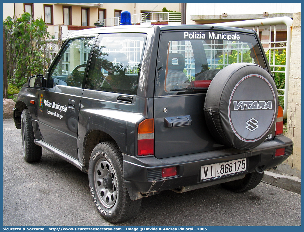 -
Polizia Municipale
Comune di Asiago
Suzuki Vitara
Parole chiave: PL;P.L.;PM;P.M.;Polizia;Locale;Municipale;Asiago;Suzuki;Vitara