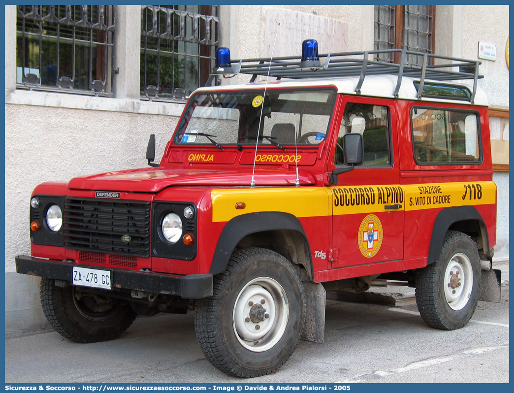 -
Corpo Nazionale
Soccorso Alpino e Speleologico
Delegazione Alpina II Bellunese
Stazione di San Vito di Cadore
Land Rover Defender 90
Parole chiave: CNSAS;C.N.S.A.S.;Corpo;Nazionale;Soccorso;Alpino;Speleologico;Veneto;SASV;S.A.S.V.;San Vito di Cadore;Land Rover;Defender;90