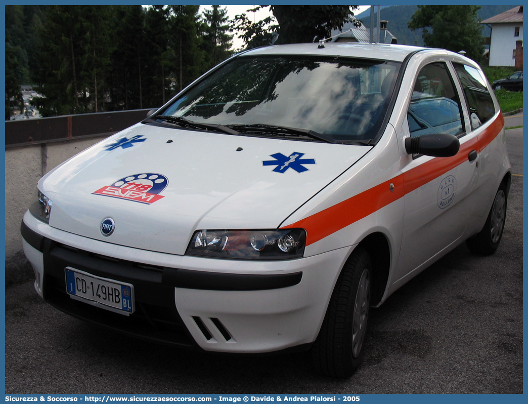 -
SUEM 118 Belluno
Azienda ULSS 1 - Dolomiti
Pieve di Cadore
Fiat Punto II serie
Parole chiave: 118;SUEM;S.U.E.M.;Belluno;Pieve di Cadore;Fiat;Punto