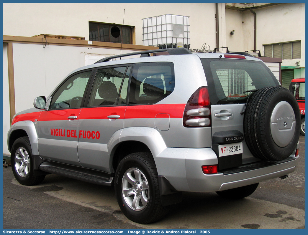 VF 23384
Corpo Nazionale Vigili del Fuoco
Toyota Land Cruiser VI serie
Parole chiave: VVF;V.V.F.;Corpo;Nazionale;Vigili;del;Fuoco;Toyota;Land Cruiser