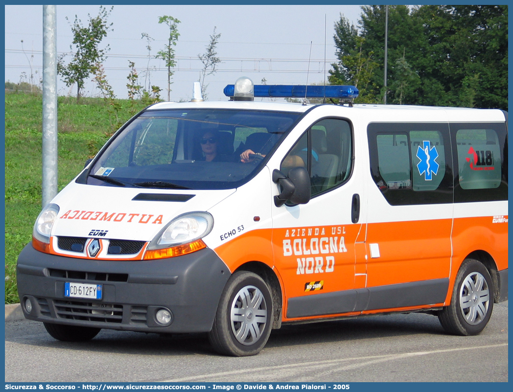 BO 2609
118 Bologna Soccorso
Renault Trafic III serie
Allestitore EDM S.r.l.
Parole chiave: 118;Bologna;Soccorso;Automedica;Automedicalizzata;Renault;Trafic;EDM