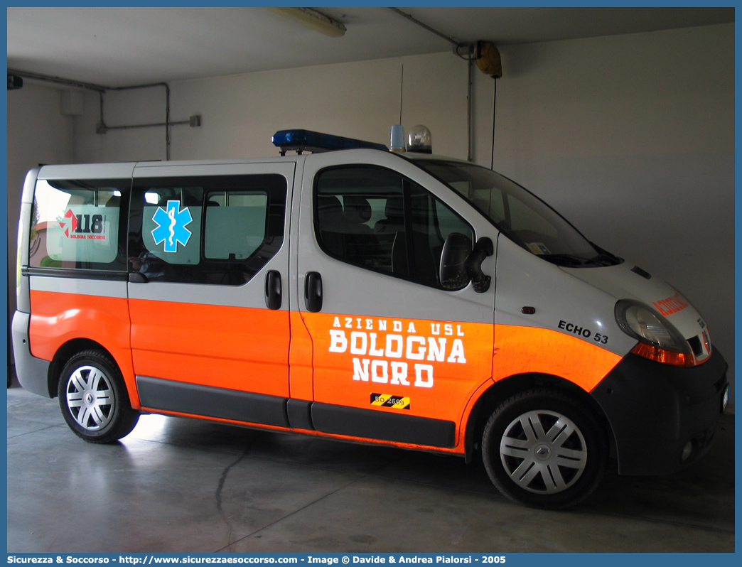 BO 2609
118 Bologna Soccorso
Renault Trafic III serie
Allestitore EDM S.r.l.
Parole chiave: 118;Bologna;Soccorso;Automedica;Automedicalizzata;Renault;Trafic;EDM