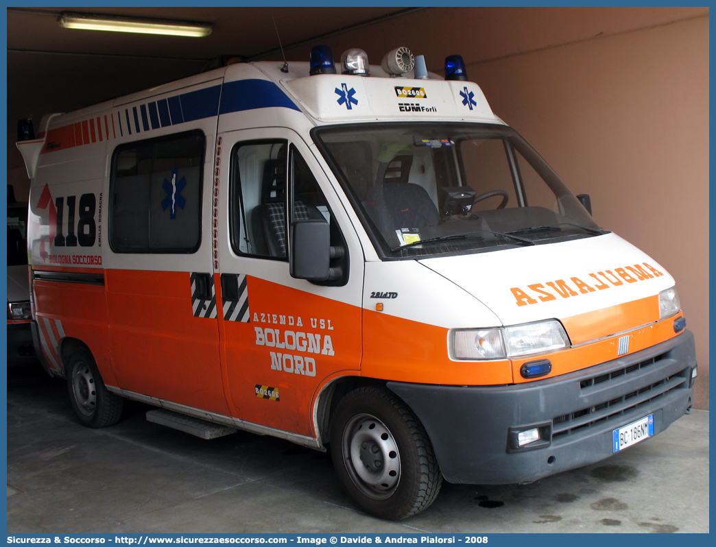 BO 2606
118 Bologna Soccorso
Fiat Ducato II serie
Parole chiave: 118;Bologna;Soccorso;Ambulanza;Fiat;Ducato