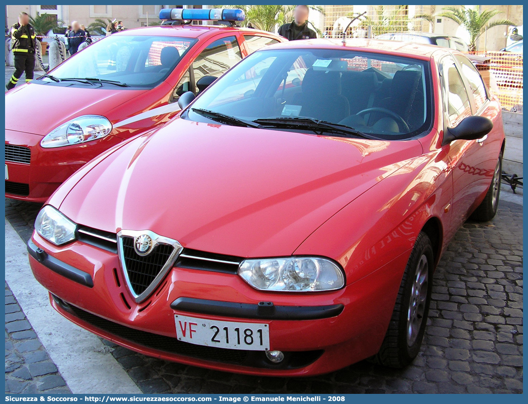 VF 21181
Corpo Nazionale Vigili del Fuoco
Alfa Romeo 156 I serie
Parole chiave: VVF;V.V.F.;Corpo;Nazionale;Vigili;del;Fuoco;Alfa;Romeo;156