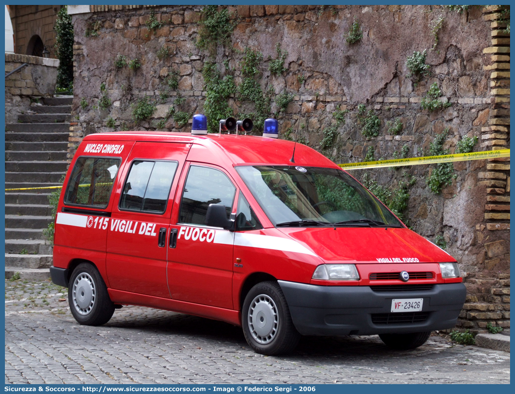 VF 23426
Corpo Nazionale Vigili del Fuoco
Nucleo Cinofili
Fiat Scudo I serie
Parole chiave: Corpo;Nazionale;Vigili del Fuoco;Vigili;Fuoco;Fiat;Scudo;Cinofili