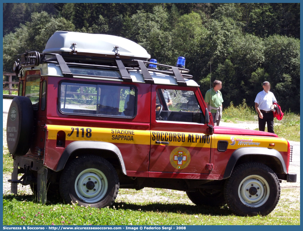 -
Corpo Nazionale
Soccorso Alpino e Speleologico
Delegazione Alpina II Bellunese
Stazione di Sappada
Land Rover Defender 90
Parole chiave: CNSAS;C.N.S.A.S.;Corpo;Nazionale;Soccorso;Alpino;Speleologico;Veneto;SASV;S.A.S.V.;Sappada;Land Rover;Defender;90