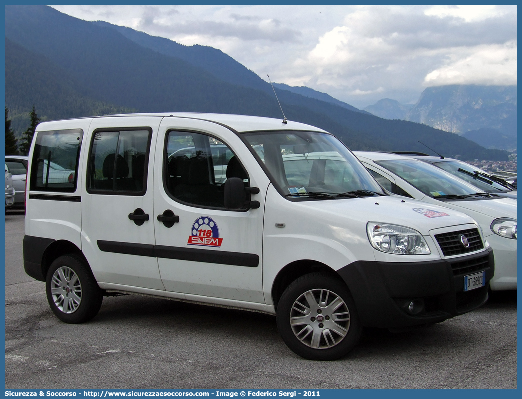 -
SUEM 118 Belluno
Azienda ULSS 1 - Dolomiti
Pieve di Cadore
Fiat Doblò I serie restyling
Parole chiave: 118;SUEM;S.U.E.M.;Belluno;Pieve di Cadore;Fiat;Doblò