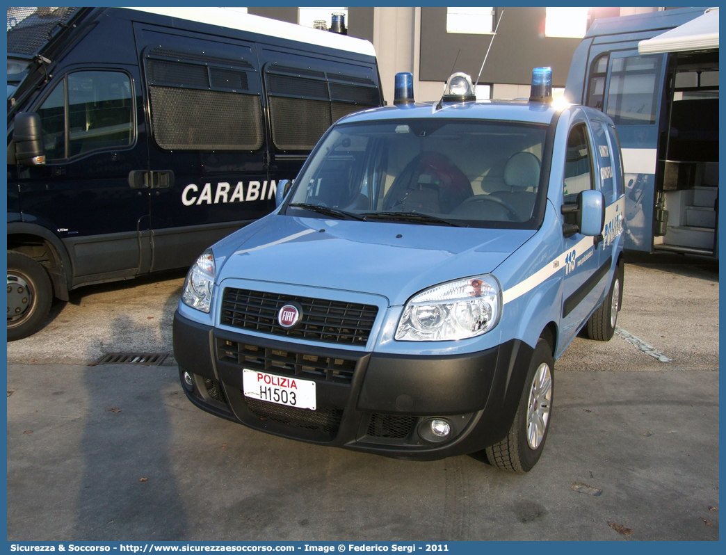 Polizia H1503
Polizia di Stato
Servizio Cinofili
Fiat Doblò I serie restyling
Parole chiave: PS;P.S.;Polizia;di;Stato;Pubblica;Sicurezza;Servizio;Cinofili;Fiat;Doblò;H1503