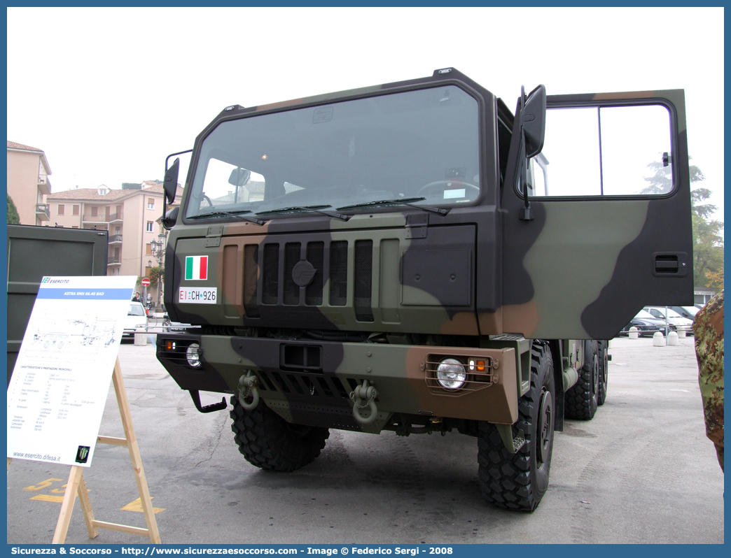 EI CH926
Esercito Italiano
Astra SMH 66.40 BAD 6X6
Allestitore Sacim S.p.A.
Parole chiave: EI;E.I.;Esercito;Italiano;Mezzi;da;Cantiere;Trasporto;Materiali;Supporto;Logistico;Astra;SM66.40;BAD