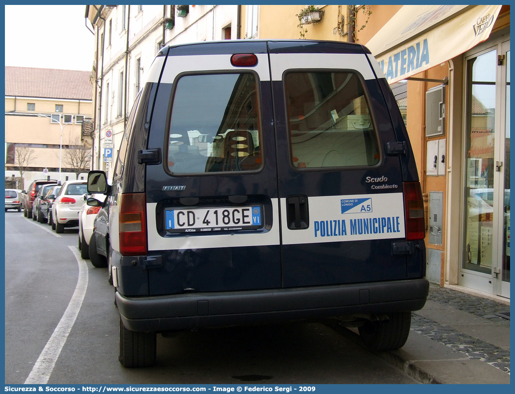 -
Polizia Municipale
Comune di Lonigo
Fiat Scudo I serie
Parole chiave: PL;P.L.;PM;P.M.;Polizia;Locale;Municipale;Lonigo;Fiat;Scudo