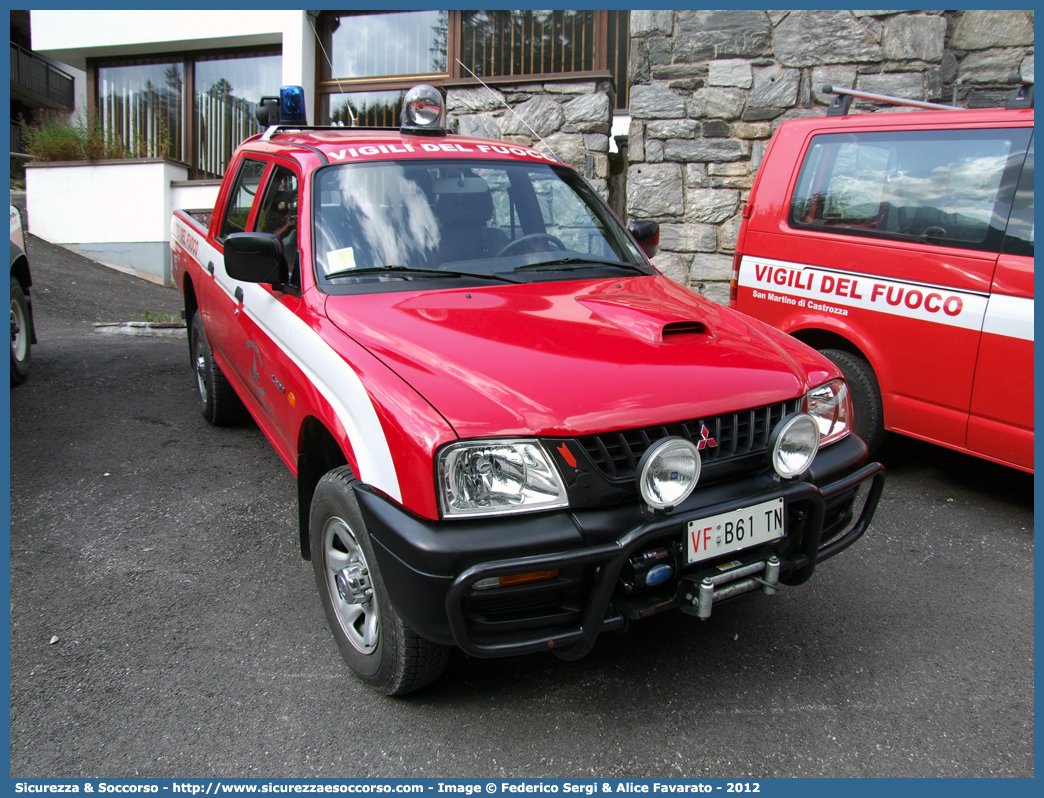 VF B61TN
Corpo Volontario Vigili del Fuoco San Martino di Castrozza
Mitsubishi L200 III serie restyling
Parole chiave: VF;V.F.;Vigili del Fuoco;Vigili;Fuoco;Volontari;San Martino di Castrozza;Mitsubishi;L200 III serie restyling;B61TN