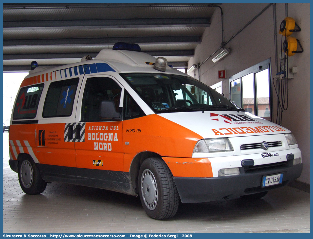 BO 2511
118 Bologna Soccorso
Fiat Scudo I serie
Allestitore EDM S.r.l.
Parole chiave: 118;Bologna;Soccorso;Automedica;Fiat;Scudo;EDM