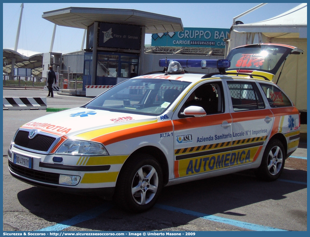 ALFA 1
118 Imperia Soccorso
Skoda Octavia Wagon II serie
Allestitore AVS S.a.s.
Parole chiave: 118;Imperia;Soccorso;Automedica;Skoda;Octavia;Wagon;AVS