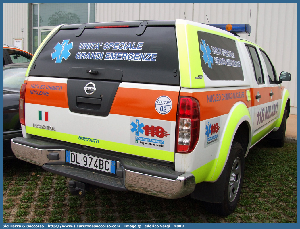 RESCUE 02
118 Milano
Nissan Navara II serie
Allestitore Bonfanti S.a.s.
(variante)
Parole chiave: 118;AREU;A.R.E.U.;S.S.U.Em.;SSUEm;Lombardia;Milano;Nissan;Navara;USGE;U.S.G.E.;Grandi Emergenze;Maxiemergenza;Maxiemergenze;Maxi Emergenza;Maxi Emergenze;NBCR;N.B.C.R.;Bonfanti