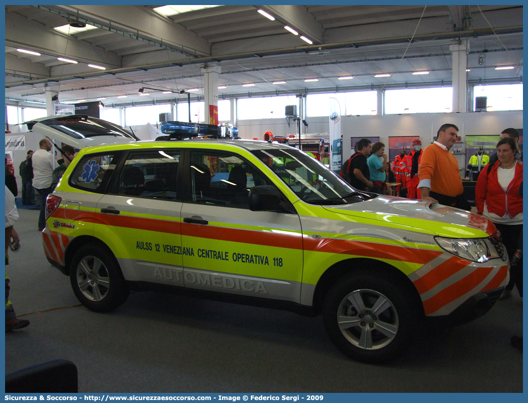 ALFA 03
SUEM 118 Venezia Mestre
Azienda ULSS 3 - Serenissima
Mestre
Subaru Forester V serie
Allestitore Mariani Fratelli S.r.l.
Parole chiave: 118;SUEM;S.U.E.M.;Venezia;Mestre;Emergenza;Automedica;Subaru;Forester;Mariani Fratelli