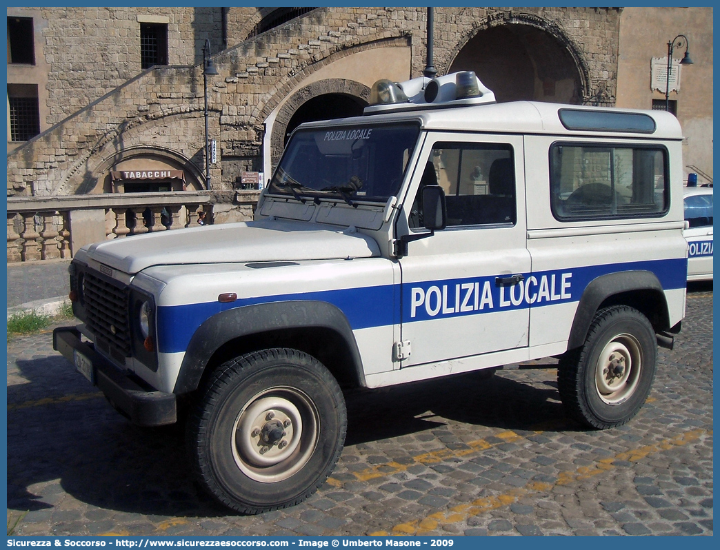 -
Polizia Locale
Comune di Tarquinia
Land Rover Defender 90
Parole chiave: Polizia;Municipale;Locale;Tarquinia;Land Rover;Defender;90