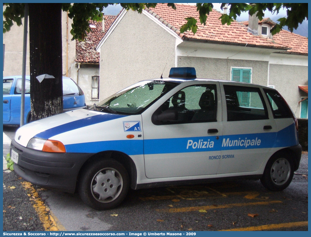 -
Polizia Municipale
Comune di Ronco Scrivia
Fiat Punto I serie
Parole chiave: Polizia;Locale;Municipale;Ronco Scrivia;Fiat;Punto