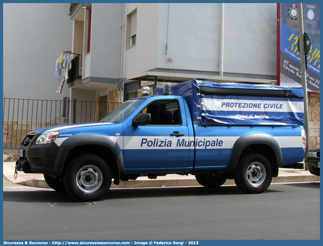 -
Polizia Municipale
Comune di Andria
Mazda BT-50 I serie
Allestitore Bertazzoni S.r.l.
Parole chiave: Polizia;Locale;Municipale;Andria;Mazda;BT-50;Protezione Civile