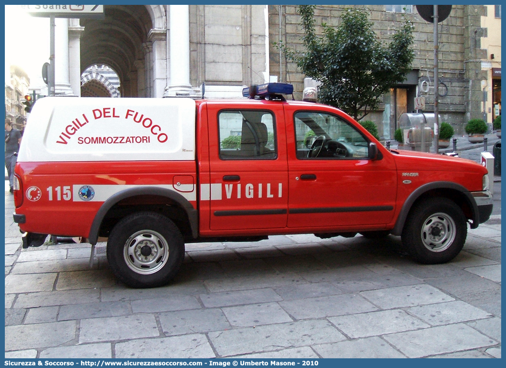 VF 23297
Corpo Nazionale Vigili del Fuoco
Nucleo Soccorso Subacqueo e Acquatico
Ford Ranger I serie restyling
Parole chiave: Corpo;Nazionale;Vigili del Fuoco;Vigili;Fuoco;Ford;Ranger;NSSA;N.S.S.A.;Soccorso;Subacqueo;Acquatico;Sommozzatori;Subacquei