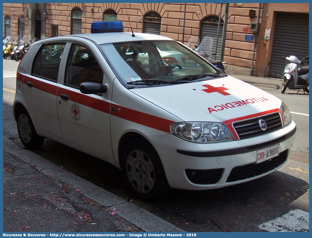 CRI A980C
Croce Rossa Italiana
La Spezia
Fiat Punto III serie
Allestitore Orion S.r.l.
Parole chiave: CRI;C.R.I.;Croce Rossa Italiana;Automedica;Auto medica;Automedicalizzata;Auto medicalizzata;Fiat;Punto;La Spezia;A980C;Orion