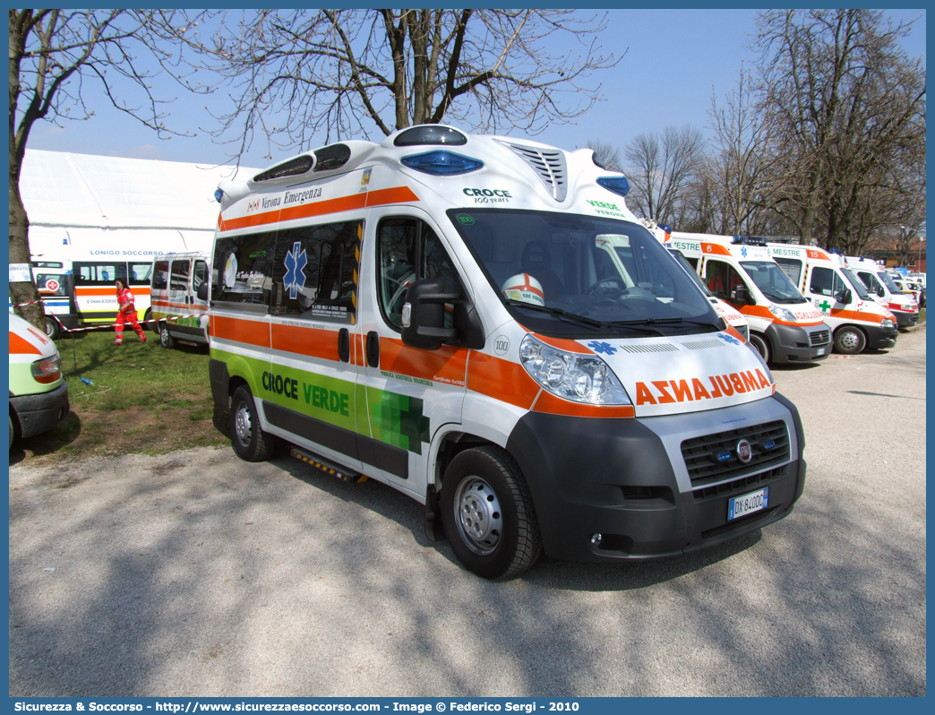 100
Croce Verde Verona
Fiat Ducato III serie
Allestitore Bollanti S.r.l.

Parole chiave: Croce Verde;CV;C.V.;Verona;Pubblica;Assistenza;Ambulanza;Fiat;Ducato X250;Bollanti;100