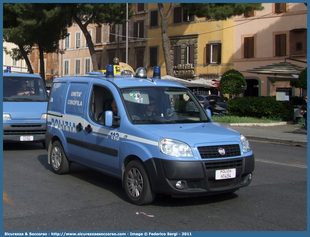 Polizia H1494
Polizia di Stato
Servizio Cinofili
Fiat Doblò I serie restyling
Parole chiave: PS;P.S.;Polizia;di;Stato;Pubblica;Sicurezza;Servizio;Cinofili;Fiat;Doblò;H1494