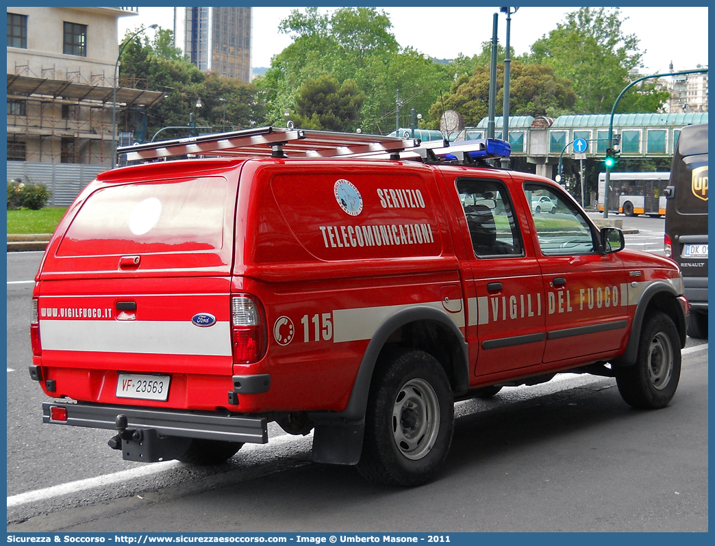 VF 23563
Corpo Nazionale Vigili del Fuoco
Nucleo Telecomunicazioni Radio
Ford Ranger I serie restyling
Parole chiave: Corpo;Nazionale;Vigili del Fuoco;Vigili;Fuoco;Ford;Ranger;Telecomunicazioni;Tele Comunicazioni;Radio