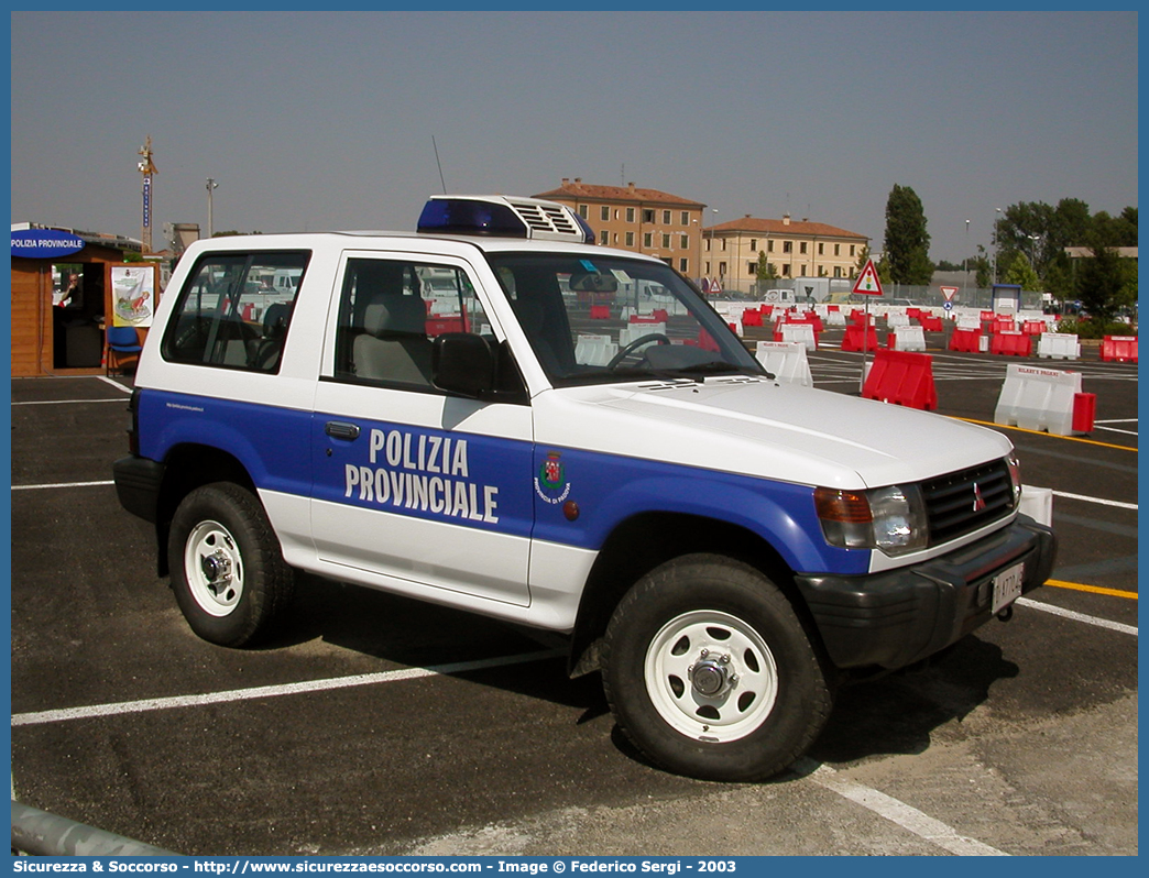 -
Polizia Provinciale
Provincia di Padova
Mitsubishi Pajero V20 SWB 
Parole chiave: PL;P.L.;Polizia;Locale;Provinciale;Padova;Mitsubishi;Pajero;V20;SWB