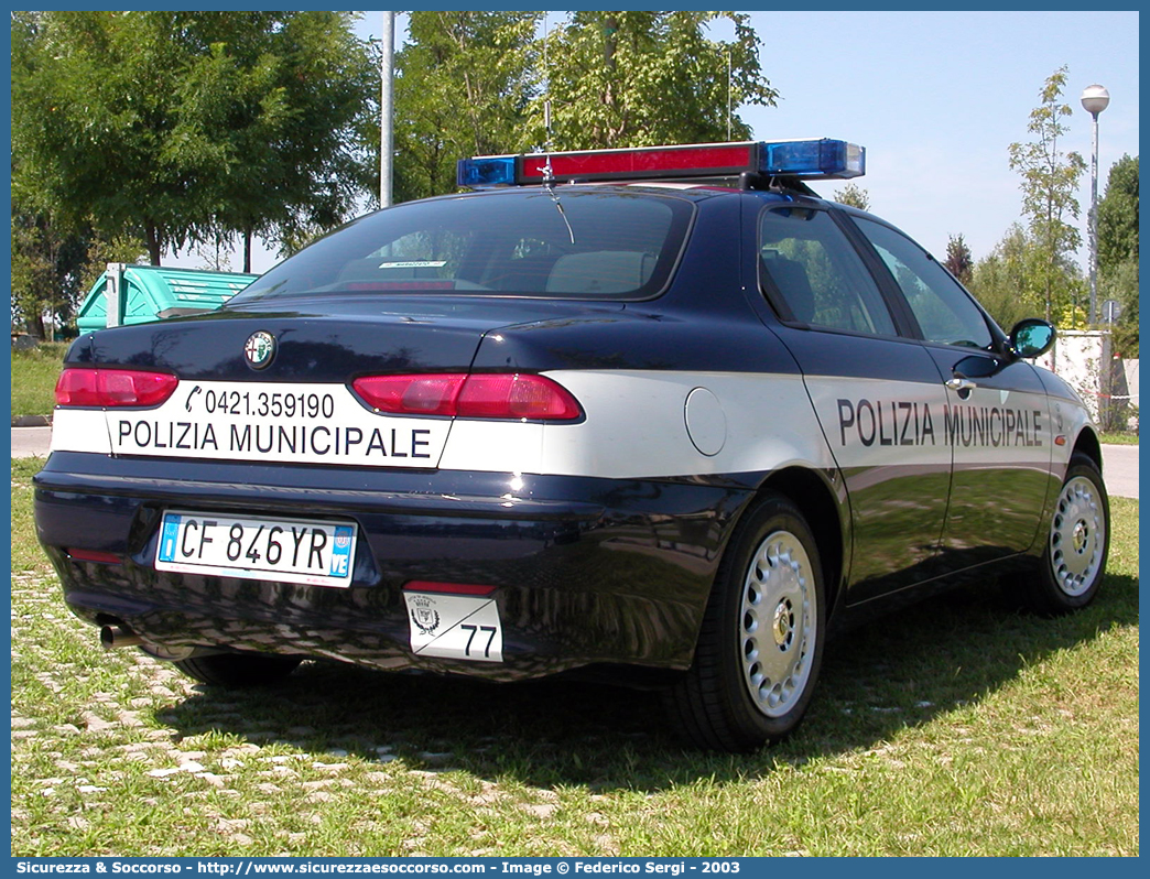 -
Polizia Municipale
Comune di Jesolo
Alfa Romeo 156 I serie

Parole chiave: PL;PM;P.L.;P.M.;Polizia;Locale;Municipale;Jesolo;Alfa Romeo;156;I serie