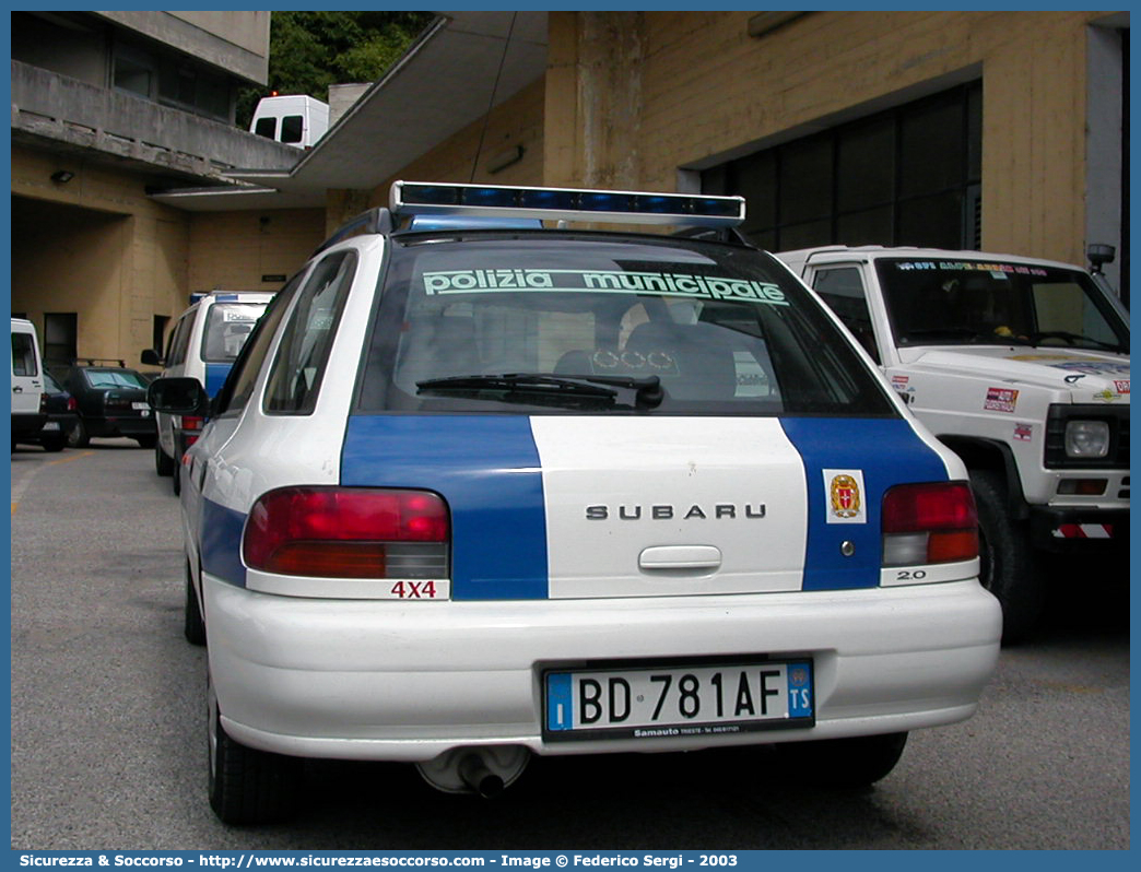 -
Polizia Municipale
Comune di Trieste
Subaru Impreza Wagon II serie
Parole chiave: Polizia;Municipale;Locale;Trieste;Subaru;Impreza;Wagon