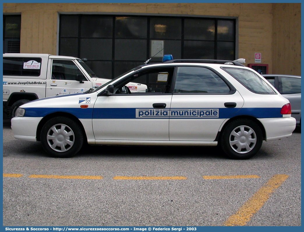 -
Polizia Municipale
Comune di Trieste
Subaru Impreza Wagon II serie
Parole chiave: Polizia;Municipale;Locale;Trieste;Subaru;Impreza;Wagon